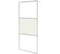 vidaXL Paroi de douche pour passage piétonnier verre ESG design pierre 115x195 cm