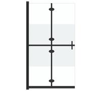 vidaXL Paroi de douche praticable pliable Verre ESG semi-mat 100x190 cm
