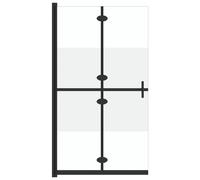 vidaXL Paroi de douche praticable pliable Verre ESG semi-mat 90x190 cm