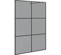 vidaXL Paroi de douche Walk-in Noir 140 x 195 cm Verre trempé
