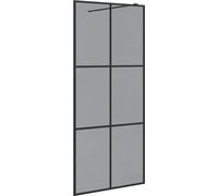 vidaXL Paroi de douche Walk-in Noir 90 x 195 cm Verre trempé