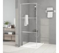 vidaXL Paroi de douche pour passage piétonnier Argenté 80x195 cm Verre ESG clair
