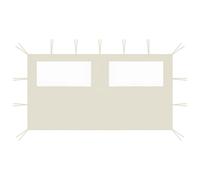 vidaXL Paroi latérale de belvédère avec fenêtres 4x2 m - Crème