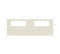 vidaXL Paroi latérale de belvédère avec fenêtres 6x2 m - Crème