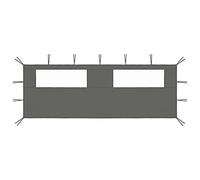 vidaXL Paroi Latérale de Belvédère avec Fenêtres Paroi Latérale de Tente de Réception Pavillon Jardin Terrasse Extérieur 6x2 m Anthracite