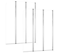 vidaXL Parois de douche 2 pcs. 104x130 cm Verre trempé Transparent