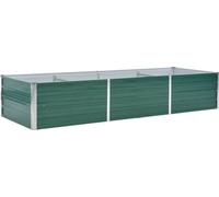 vidaXL Parterre de jardin surélevé Acier galvanisé 240x80x45 cm Vert