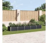 vidaXL Parterre de jardin surélevé Acier galvanisé 400x80x45 cm Anthracite