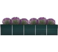 vidaXL Parterre de jardin surélevé Acier galvanisé 400x80x45 cm Vert