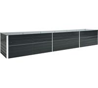 vidaXL Parterre de jardin surélevé Acier galvanisé 480x80x45 cm Anthracite