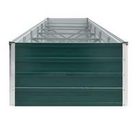 vidaXL Parterre de jardin surélevé Acier galvanisé 480x80x45 cm Vert