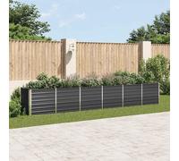 vidaXL Parterre de jardin surélevé Acier galvanisé 480x80x77 cm Anthracite