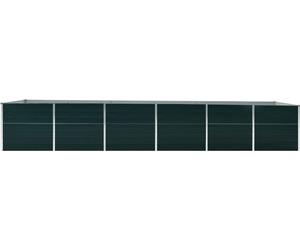 vidaXL Parterre de jardin surélevé Acier galvanisé 480x80x77 cm Vert