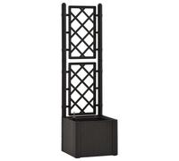 vidaXL Parterre de jardin surélevé avec treillis Système d'auto-arrosage Anthracite