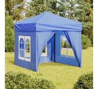 Partytent inklapbaar met zijwanden 2x2 m blauw93500