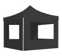 vidaXL Tente de réception professionnelle Pliable avec parois Aluminium 2×2m Anthracite