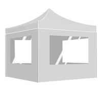 vidaXL Tente de réception professionnelle Pliable avec parois Aluminium 2×2m Blanc
