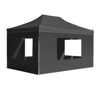 vidaXL Tente de réception professionnelle Pliable avec parois Aluminium 4,5×3m Anthracite