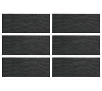 vidaXL Pavés 6 pièces Noir 60,5 x 25 x 2 cm Caoutchouc