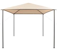 vidaXL Pavilion Tente de réception Abri 3x3 m Acier Beige
