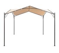 vidaXL Pavilion Tente de réception Abri 3x3 m Acier Beige