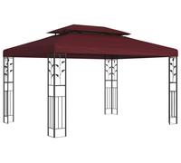 vidaXL Pavillon 3,97 x 2,96 x 2,68 m Rouge bordeaux Polyester et acier