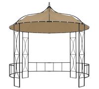 vidaXL Pavillon 300x290 cm Taupe Rond