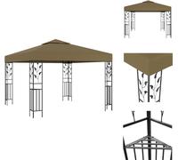 vidaXL Pavillon 3x3 m Taupe 180 g/m² - Pavillons & Partyzelte