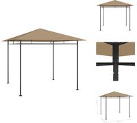 vidaXL Pavillon 3x3x2,7 m Taupe 180 g/m² - Pavillons & Partyzelte
