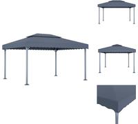 vidaXL Pavillon 400 x 300 cm aluminium anthracite - Pavillons et tentes de réception