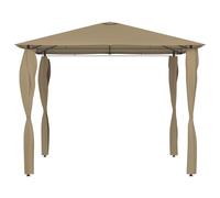 vidaXL Pavillon avec couvertures de poteaux 3x3x2,6 m taupe 160 g/m