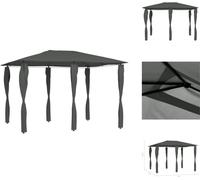 vidaXL Pavillon avec couvertures de poteaux 3x4x2,6 m Anthracite 160 g/m² - Pavillons & Tentes de réception