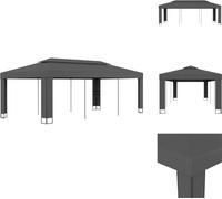vidaXL Pavillon avec double toit 3 x 6 m Anthracite - Pavillons & Tentes de réception