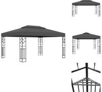 vidaXL Pavillon avec double toit 3x4 m Anthracite - Pavillons & Tentes de réception