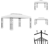 vidaXL Pavillon avec double toit 3x4 m Blanc - Pavillons & Tentes de réception