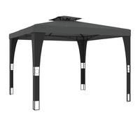vidaXL Pavillon avec double toit anthracite 2,98x2,98 m acier