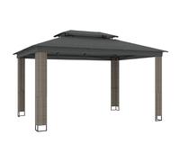 vidaXL Pavillon avec double toit anthracite 3,94x2,96 m acier