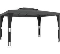 vidaXL Pavillon avec double toit anthracite 3,98x2,98 m acier