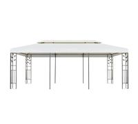 vidaXL Pavillon avec double toit blanc 6x3 m acier