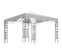 vidaXL Pavillon avec guirlande lumineuse LED 3x3 m Blanc