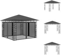 vidaXL Pavillon avec moustiquaire 3x3x2,73 m Anthracite 180 g/m² - Pavillons & Tentes de réception