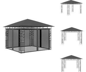 vidaXL Pavillon avec moustiquaire 3x3x2,73 m Anthracite 180 g/m² - Pavillons & Tentes de réception