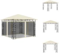 vidaXL Pavillon avec moustiquaire 3x3x2,73 m Crème 180 g/m² - Pavillons & Tentes de réception