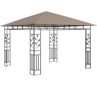 vidaXL Pavillon avec moustiquaire 3x3x2,73 m Taupe 180 g/m