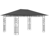 vidaXL Pavillon avec moustiquaire 4x3x2,73 m Anthracite 180 g/m