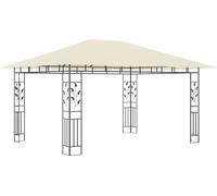 vidaXL Pavillon avec moustiquaire 4x3x2,73 m Crème 180 g/m