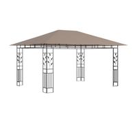 vidaXL Pavillon avec moustiquaire 4x3x2,73 m Taupe 180 g/m