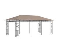 vidaXL Pavillon avec moustiquaire 6x3x2,73 m Taupe 180 g/m