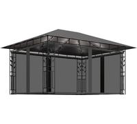 vidaXL Pavillon avec moustiquaire & guirlande lumineuse LED 4x3x2,73m Anthracite