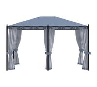 vidaXL Pavillon avec moustiquaires 3x4 m Anthracite Acier